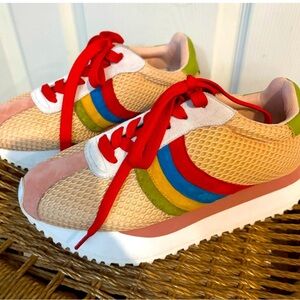 Charlotte Stone Multicolor Sneakers with Red Laces